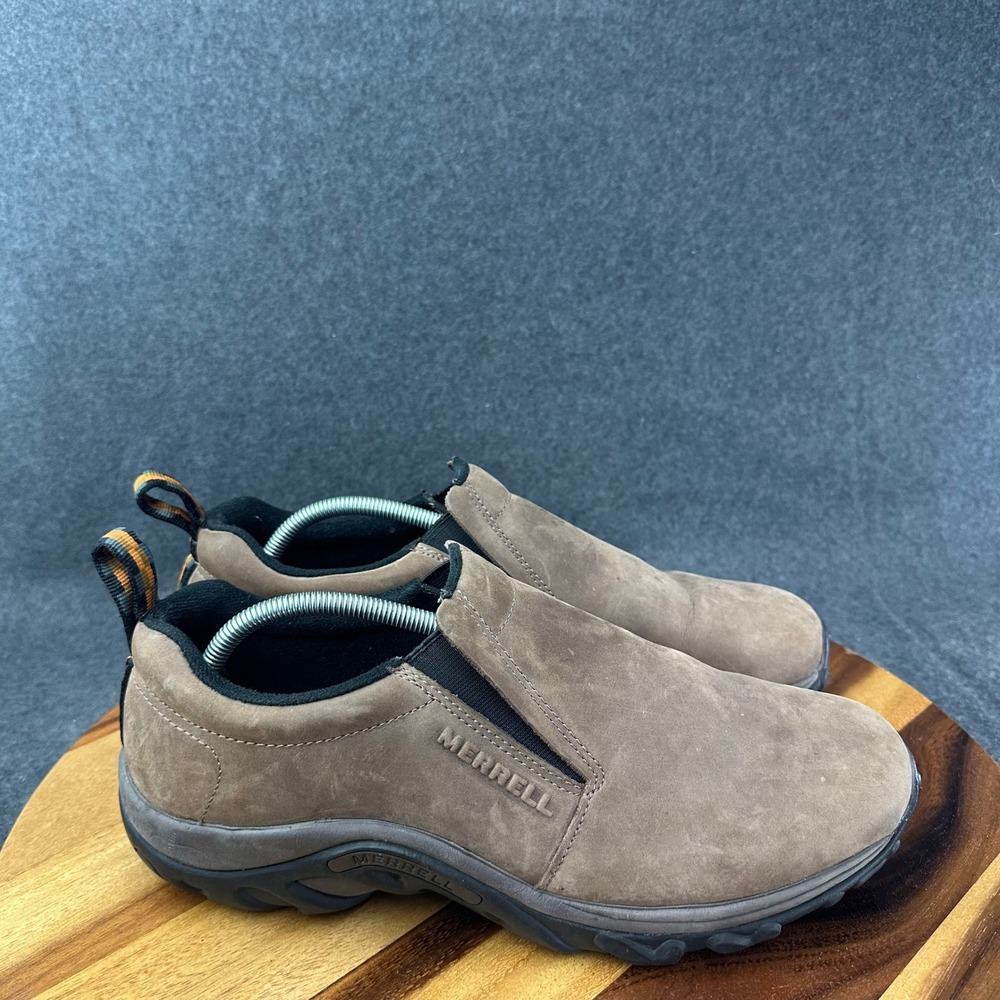 Merrell Jungle Moc Nubuck Brown Mens Size 12 Slip On Shoes J60831